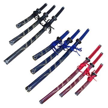 29152 Set of 3 with Dragon Samurai Swords With Stainless Steel Blades