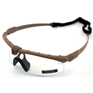 Nuprol Battle Pros Tan Frame Clear Lens With Insert 6042