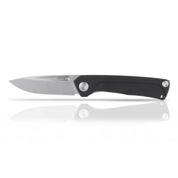 Acta Non Verba Z200 Stonewash Blade Black G10 Handle Liner Lock Knife - ANVZ200-006