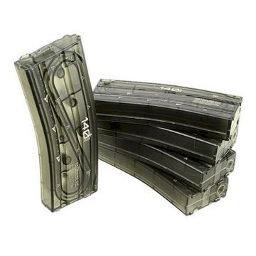Ares 140rd Clear Plastic Magazine Box of 5