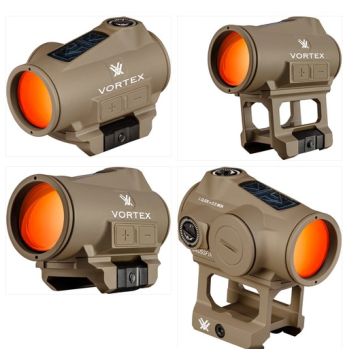 Vortex Crossfire II 2 MOA Solar Red Dot - Tan