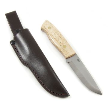 Enzo Trapper O1 Sheath Knife Curly Birch 2035
