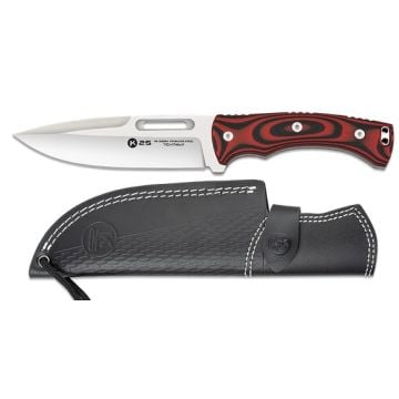 K25 Red And Black Handled Sheath Knife - 32684