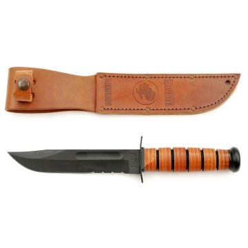 Ka-Bar USMC Serrated Sheath Knife 1218 