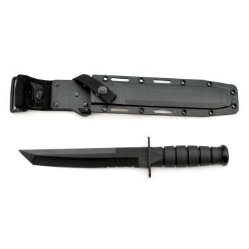 Ka-Bar Black Tanto Serrated Sheath Knife 1245 