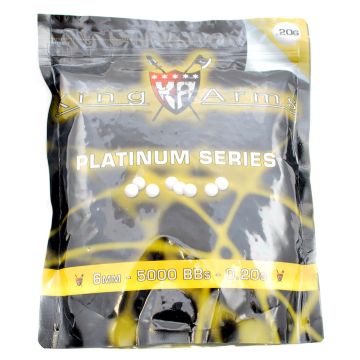 King Arms Platinum Series 0.2g 6mm BBs Pack of 5000