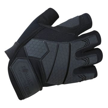 KombatUk Alpha Tactical Fingerless Gloves - Black