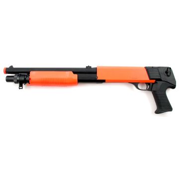 Double Eagle M56B Orange Triple Shot Pistol Grip 6mm BB Shotgun Two Tone