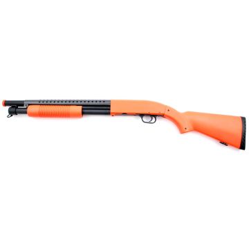 Double Eagle M58A Full Stock Orange 6mm BB Pump Action Shotgun Two Tone
