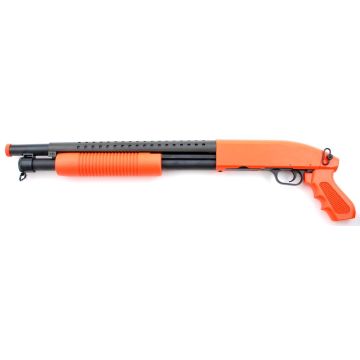 Double Eagle M58B Pistol Grip Orange 6mm BB Pump Action Shotgun Two Tone