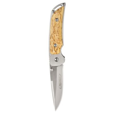 Multi use folding knife with Curly Birch handle 