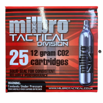 Milbro Tactical Division 12g Co2 Cartridges 25 Pcs