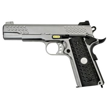 WE 1911 Knight Hawk Silver 6mm Airsoft Gas Blow Back Pistol GBB RIF