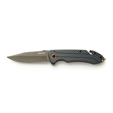 Whitby Rescue Lock Knife - Carbon Fibre Pattern LK400