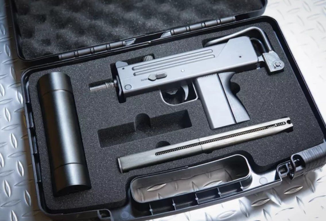Maruzen Ingram M11 Gas Blowback - Suppressor & Gun Case Set