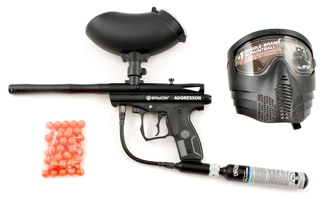 68 Cal Spyder Aggressor Paintball Gun Package