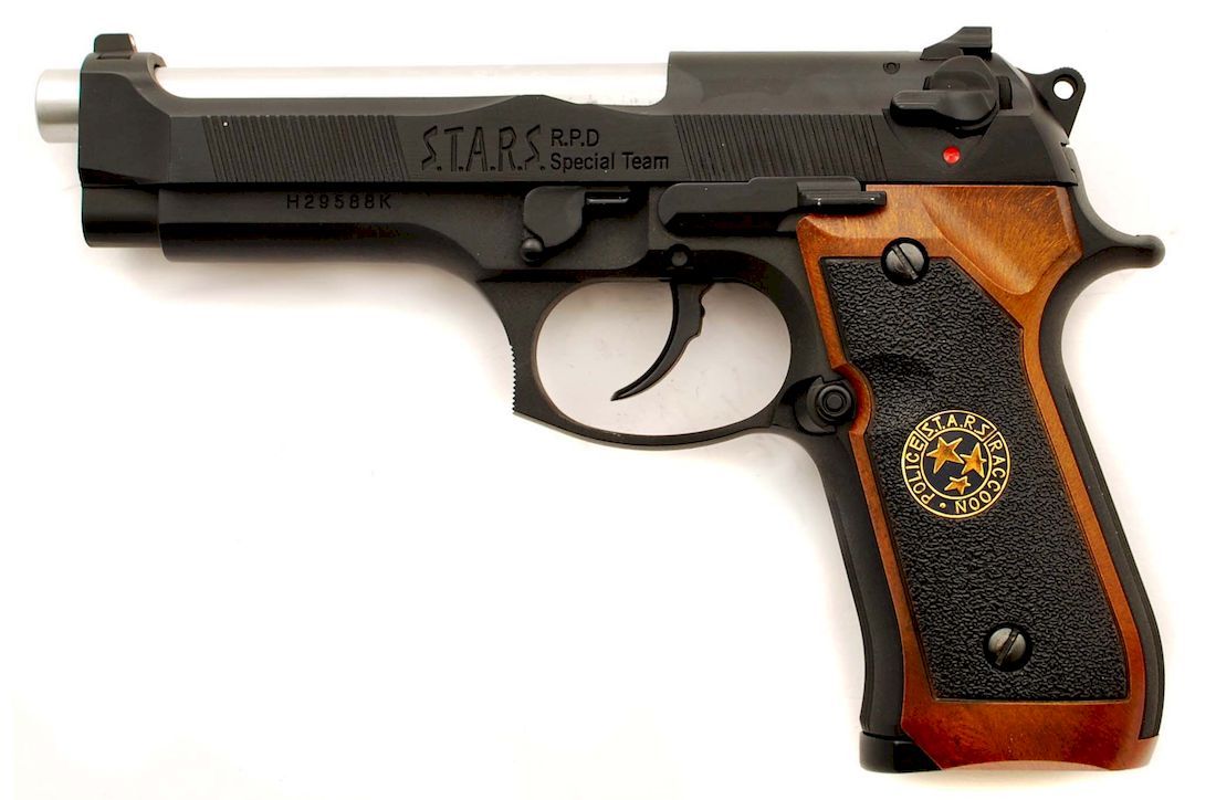 WE Biohazard Samurai Edge Beretta 6mm Gas Blow Back Pistol RIF GBB