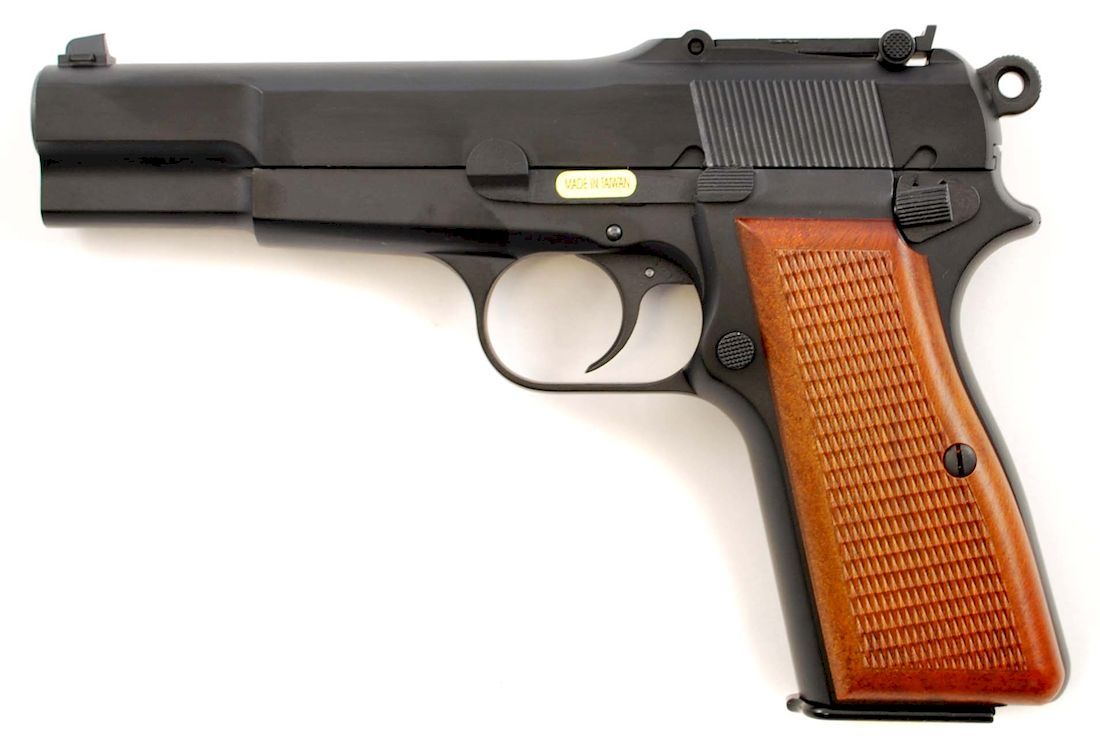 WE Browning High Power Style 6mm Airsoft Gas Blow Back Pistol RIF GBB