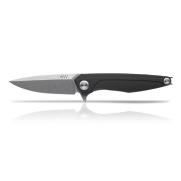 Acta Non Verba Z300 Stonewash Blade Black Dural Handle Frame Lock Knife