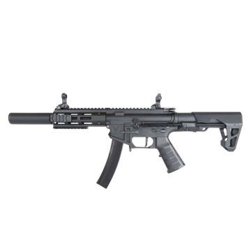 King Arms PDW 9mm SBR SD Black 6mm Airsoft Assault Rifle RIF AEG