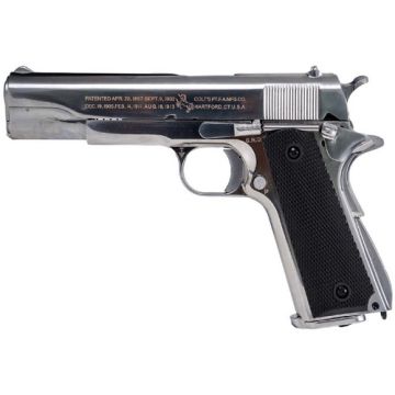 Colt 1911A1 Co2 Airsoft Pistol - Silver With Black Grips