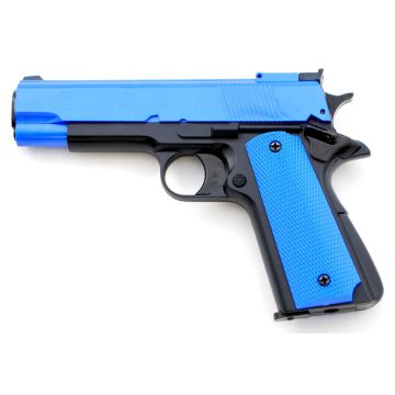 HFC HG-123 Colt 1911 Style Blue 6mm BB Gas Non-Blowback Pistol Two Tone