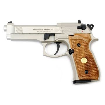 Umarex Beretta M92 Nickel Wood Grips .177 Pellet Co2 Air Pistol