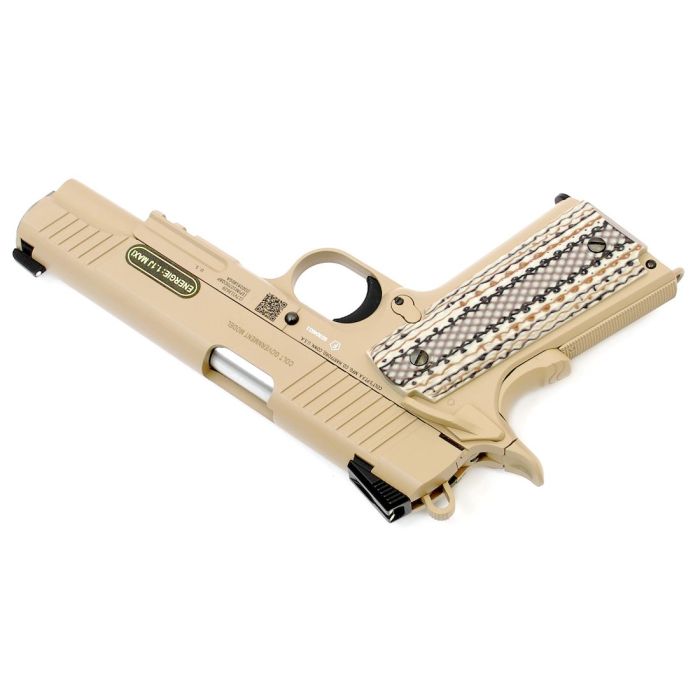 Cybergun Colt M45A1 1911 Rail Gun Tan 6mm GBB Co2 RIF