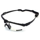 Nuprol Battle Pros Black Frame Clear Lens Glasses 6042