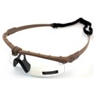 Nuprol Battle Pros Tan Frame Clear Lens Glasses With Insert 6042