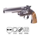 Barra Schofield 5 Inch Co2 Air Pistol - Chrome
