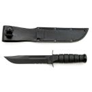 Ka-Bar Black Serrated Sheath Knife 1212