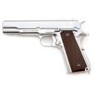 WE Colt 1911 Silver 6mm Airsoft Gas Blow Back Pistol RIF GBB