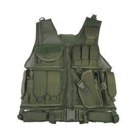 KombatUK Cross Draw Tactical Vest -Olive