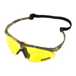 Nuprol Battle Pros Camo Frame Yellow Lens Glasses With Insert 6042 Discontinued