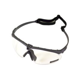 Nuprol Battle Pros Grey Frame Clear Lens Glasses 6042