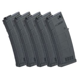 ARES Box Of 5 130rds M4 AMAG Black Magazine for M4/ M16 AEG 