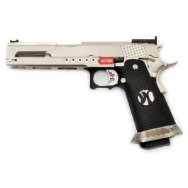 Armorer Works HX2201 Silver 6mm Gas Blow Back Pistol RIF GBB