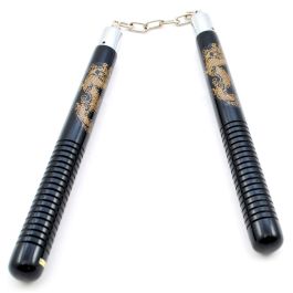 Black Wood Training Nunchucks