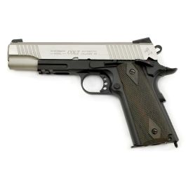 Cybergun Colt 1911 Rail Gun Stainless Dual Tone 6mm GBB Co2 RIF