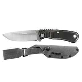 Gerber Downwind Drop Point Sheath Knife - Black Grey
