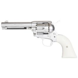 King Arms SAA45 Peacemaker Nickel S 4inch 6mm Gas Revolver RIF Discontinued