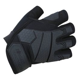 KombatUk Alpha Tactical Fingerless Gloves - Black