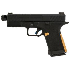 SAI EMG BLU Black Aluminium 6mm Airsoft Gas Blow Back Pistol RIF GBB Discontinued