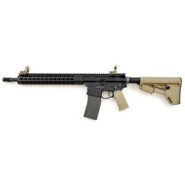 PTS Mega Arms MKM AR-15 Tan and Black 6mm Airsoft Gas Blow-Back Rifle RIF GBB Disc