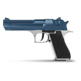 Retay 9mm Eagle-X Nickel Desert Eagle Style Blank Firing Pistol Replica