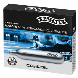 Walther 12g Valve Maintenance Co2 Capsules 5pk