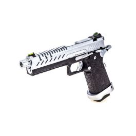 Vorsk Hi-Capa 5.1 Black & Chrome 6mm Airsoft GBB Pistol RIF 