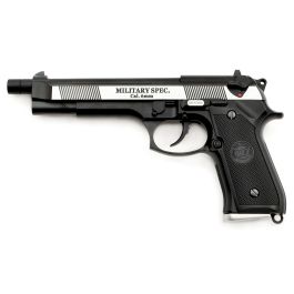 WE Beretta Long Barrel Silver Slide 6mm Airsoft GBB RIF Discontinued
