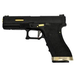 WE EU17 Custom Black/Gold 6mm Airsoft GBB Pistol RIF  Discontinued
